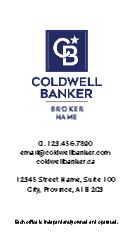 Business Card  (Coldwell Banker- 1) Back
