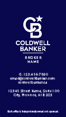 Business Card  (Coldwell Banker- 1B) Back