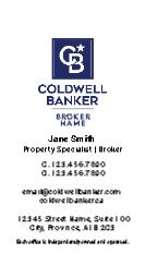 Business Card  (Coldwell Banker- 2) Back