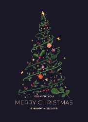 Flat Christmas Card-5x7 - B17