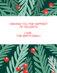 Flat Christmas Card-4.25x5.5 - B19