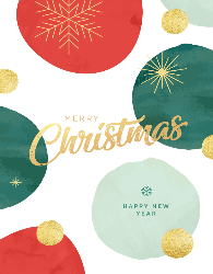 Flat Christmas Card-4.25x5.5 - B16