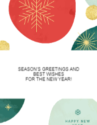 Flat Christmas Card-4.25x5.5 - B16