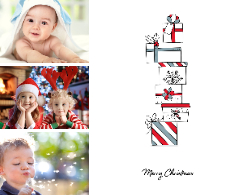 Flat Christmas Card-4.25x5.5 - B12