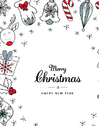 Flat Christmas Card-4.25x5.5 - B14