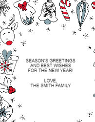 Flat Christmas Card-4.25x5.5 - B14