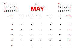 Desk calendar, spiral-bound with self stand (Design 4)