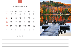 Desk calendar, spiral-bound with self stand (Design 2)