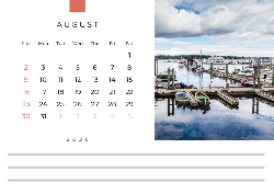 Desk calendar, spiral-bound with self stand (Design 2)