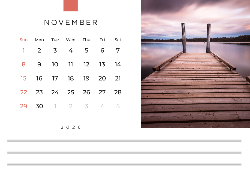 Desk calendar, spiral-bound with self stand (Design 2)