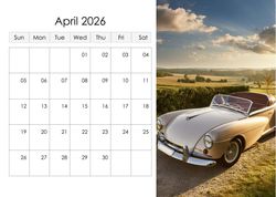 Desk calendar, spiral-bound with self stand (Design 1)