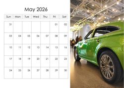 Desk calendar, spiral-bound with self stand (Design 1)