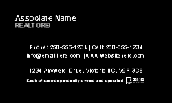 Business Card  (Royal LePage - 22) Back