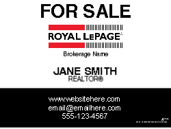 18" X 24"  Sign (Royal LePage - 2)