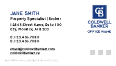 Business Card  (Coldwell Banker- 4B) Front