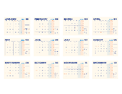 2025 Wall Calendar- 11x17 folds to 8.5 x 11 (Design 1)