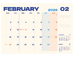 2025 Wall Calendar- 11x17 folds to 8.5 x 11 (Design 1)