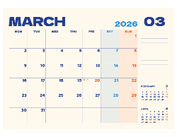 2025 Wall Calendar- 11x17 folds to 8.5 x 11 (Design 1)