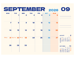 2025 Wall Calendar- 11x17 folds to 8.5 x 11 (Design 1)