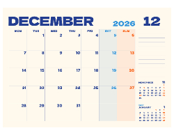 2025 Wall Calendar- 11x17 folds to 8.5 x 11 (Design 1)