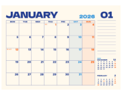 2025 Wall Calendar 11x17 folds to 8.5 x 11 ( Design 4)