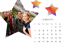 Desk calendar, spiral-bound with self stand (Design 22)