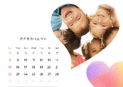 Desk calendar, spiral-bound with self stand (Design 22)