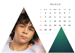 Desk calendar, spiral-bound with self stand (Design 22)