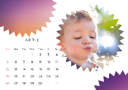 Desk calendar, spiral-bound with self stand (Design 22)