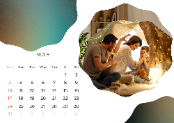 Desk calendar, spiral-bound with self stand (Design 22)