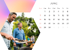 Desk calendar, spiral-bound with self stand (Design 22)