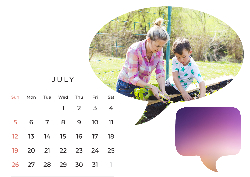 Desk calendar, spiral-bound with self stand (Design 22)