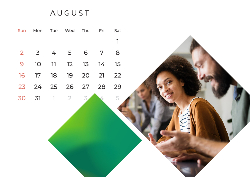 Desk calendar, spiral-bound with self stand (Design 22)