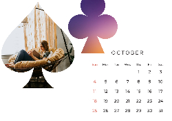 Desk calendar, spiral-bound with self stand (Design 22)