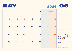 Desk calendar, spiral-bound with self stand (Design 6)