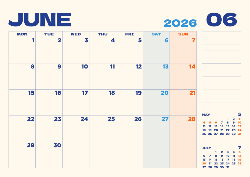 Desk calendar, spiral-bound with self stand (Design 6)