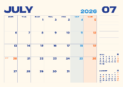 Desk calendar, spiral-bound with self stand (Design 6)