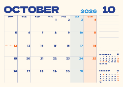 Desk calendar, spiral-bound with self stand (Design 6)