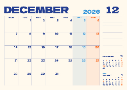 Desk calendar, spiral-bound with self stand (Design 6)