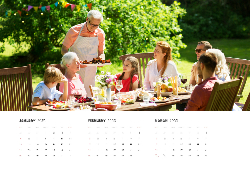 Desk calendar, spiral-bound with self stand (Design 9)