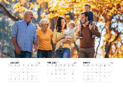 Desk calendar, spiral-bound with self stand (Design 10)