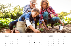 Desk calendar, spiral-bound with self stand ( Design 11)