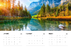 Desk calendar, spiral-bound with self stand (Design 12)