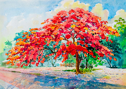 Desk calendar, spiral-bound with self stand (Design 13)