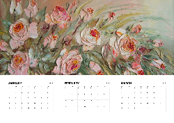 Desk calendar, spiral-bound with self stand (Design 13)