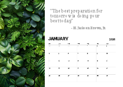 Desk calendar, spiral-bound with self stand (Design 14)