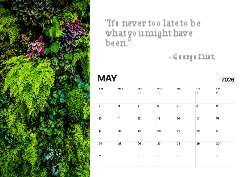 Desk calendar, spiral-bound with self stand (Design 14)