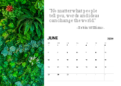 Desk calendar, spiral-bound with self stand (Design 14)