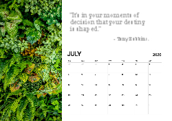 Desk calendar, spiral-bound with self stand (Design 14)