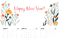 Desk calendar, spiral-bound with self stand (Design 16)